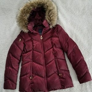 *SOLD* Nautica Faux-Fur-Trim Puffer Coat